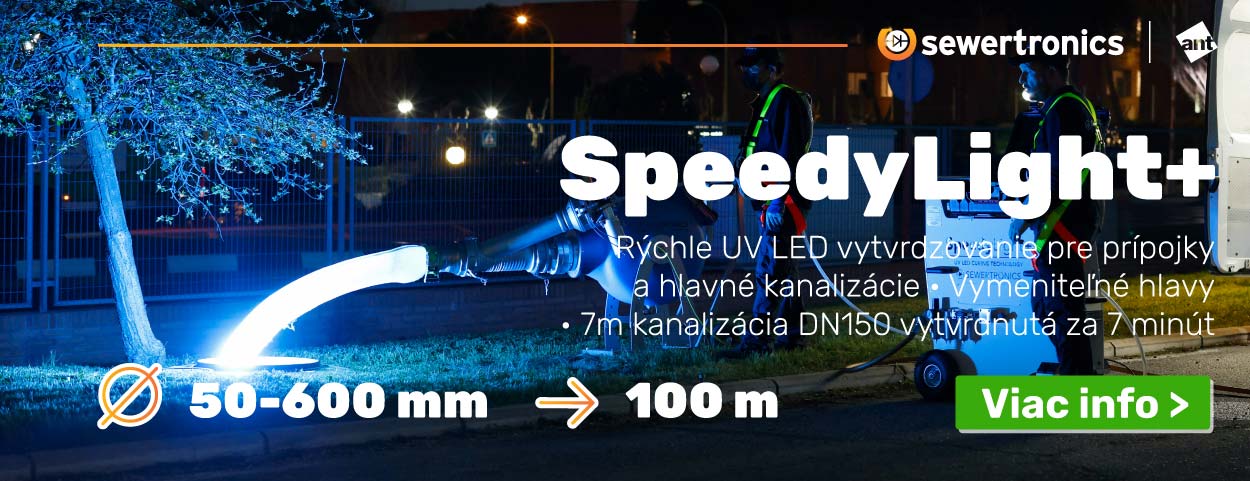 Speedylight+ vytvrdzovanie potrubí